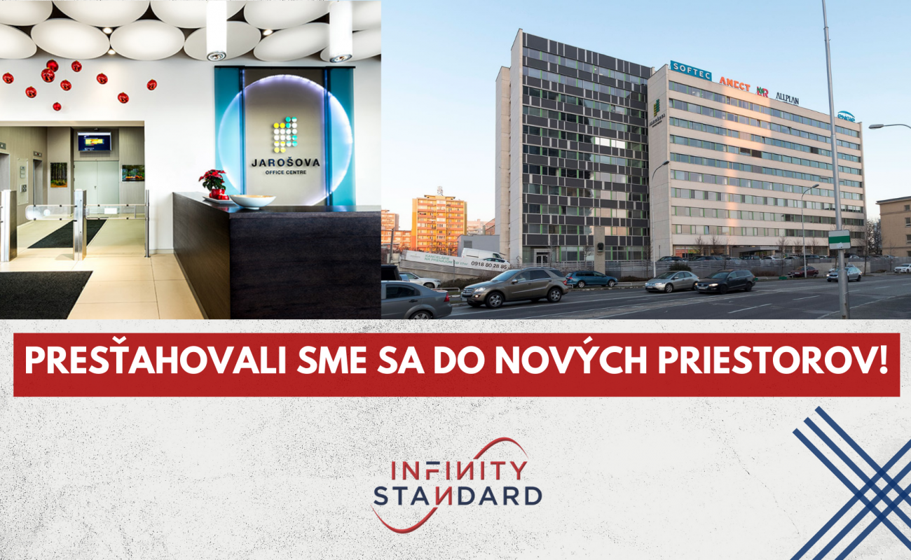 Infinity Standard sa presťahovalo na Jarošovú 1 v Bratislave