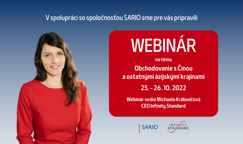 webinár o obchodovaní s čínou a áziou s odborníčkou na obchodovanie s čínou a áziou Michaela Královičová Infinity Standard