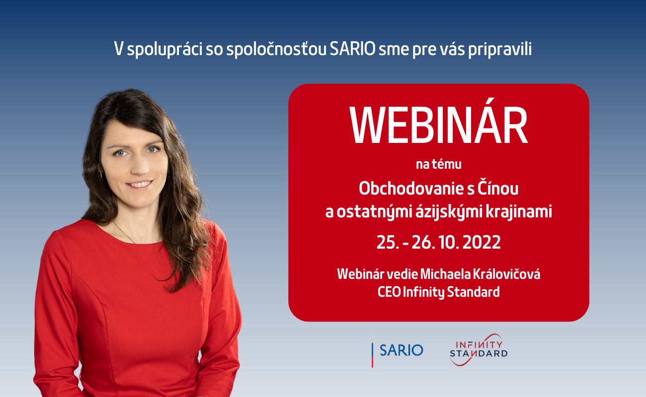 webinár o obchodovaní s čínou a áziou s odborníčkou na obchodovanie s čínou a áziou Michaela Královičová Infinity Standard